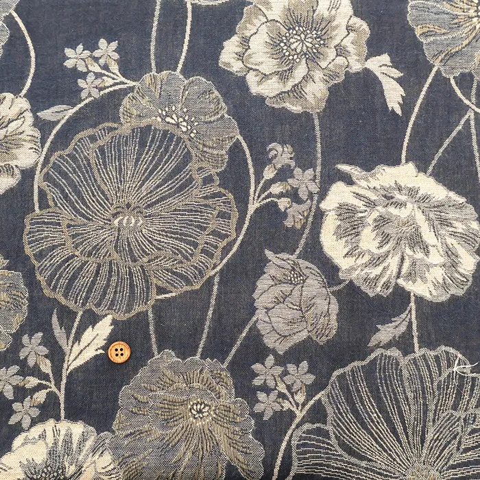 コットン二重織ジャガード生地　華