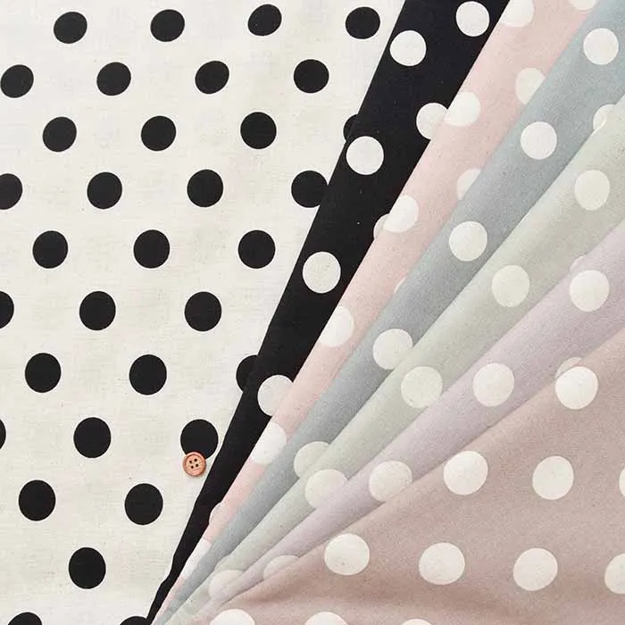 ふわとろ加工　C/Lシーチングプリント生地　ドット