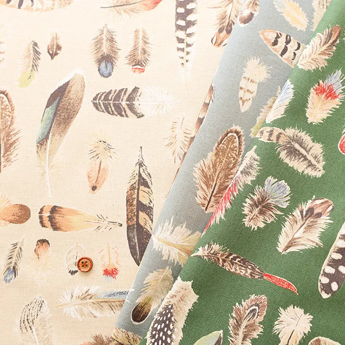 C/Lキャンバスプリント生地　羽