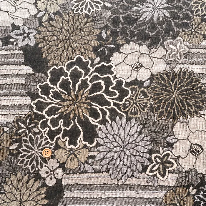 コットン二重織ジャガード生地　四季花織