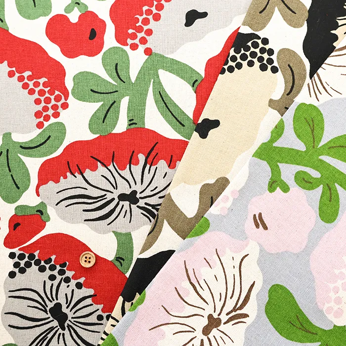 C/Lキャンバスプリント生地　食中花