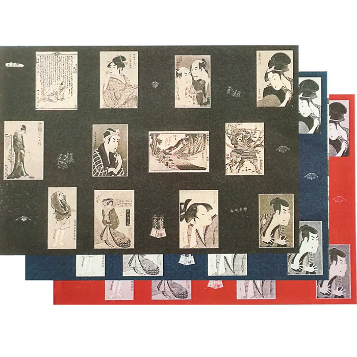 ≪柄売り≫河内もめん（厚手）　蔦重パネル柄　【１柄：約110ｃｍ×74ｃｍ】