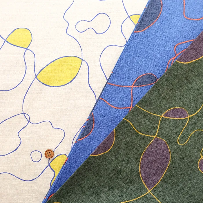 コットンバニランプリント生地　ライン