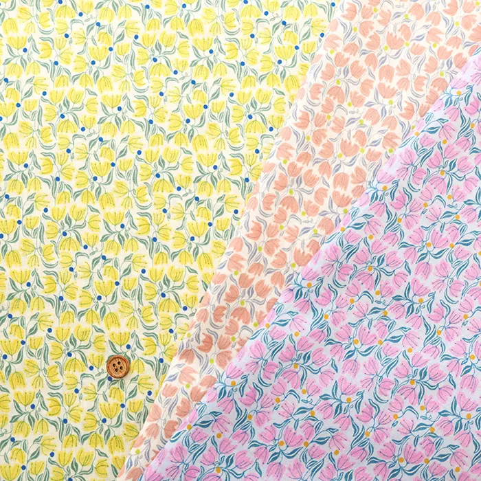 コットン60ローンプリント生地　フラワー