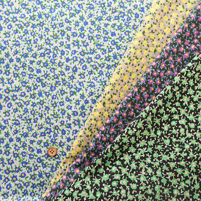 コットン60ローンプリント生地　アートフラワー