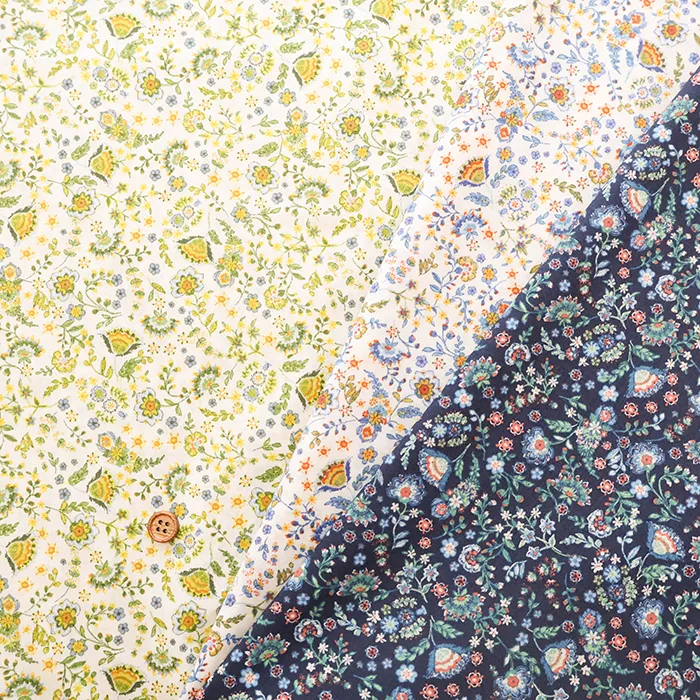 コットン80/240本プリント生地　フラワー