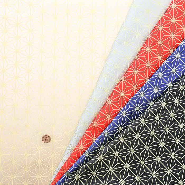 ジャガード生地　麻の葉