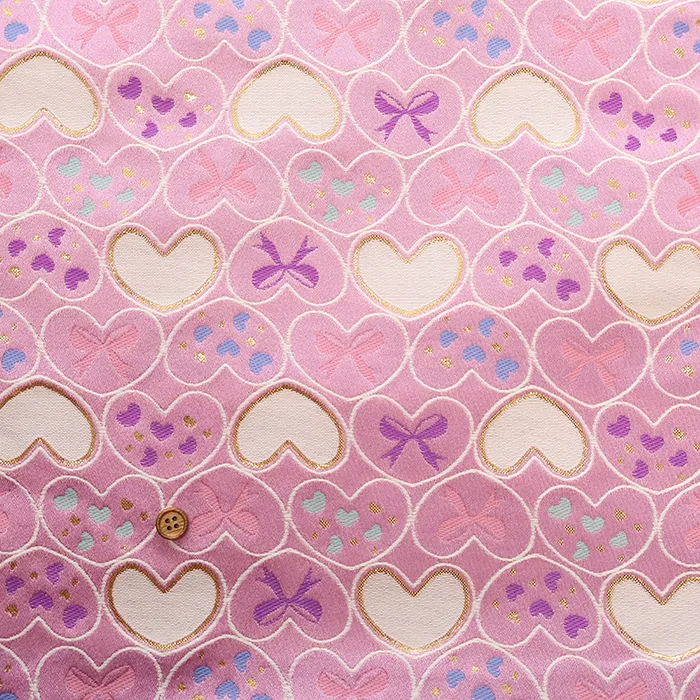 金襴　ハート＆リボン