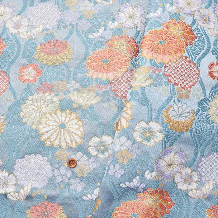 金襴　菊桜鹿の子