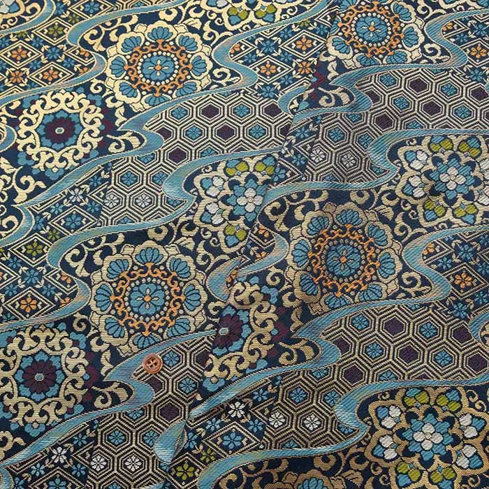 金襴　華流水模様