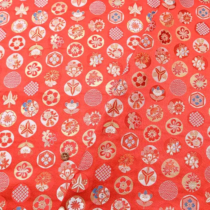 金襴　丸に古典華