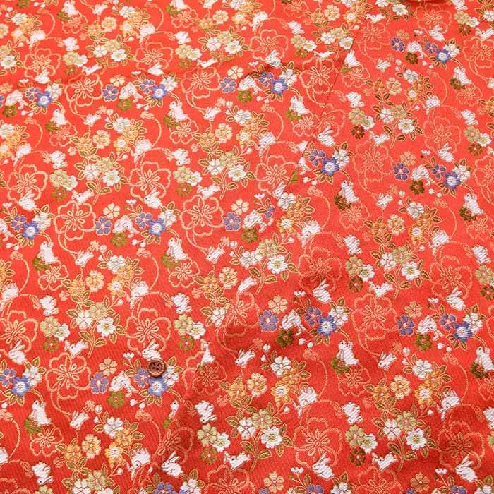 金襴　桜うさぎ