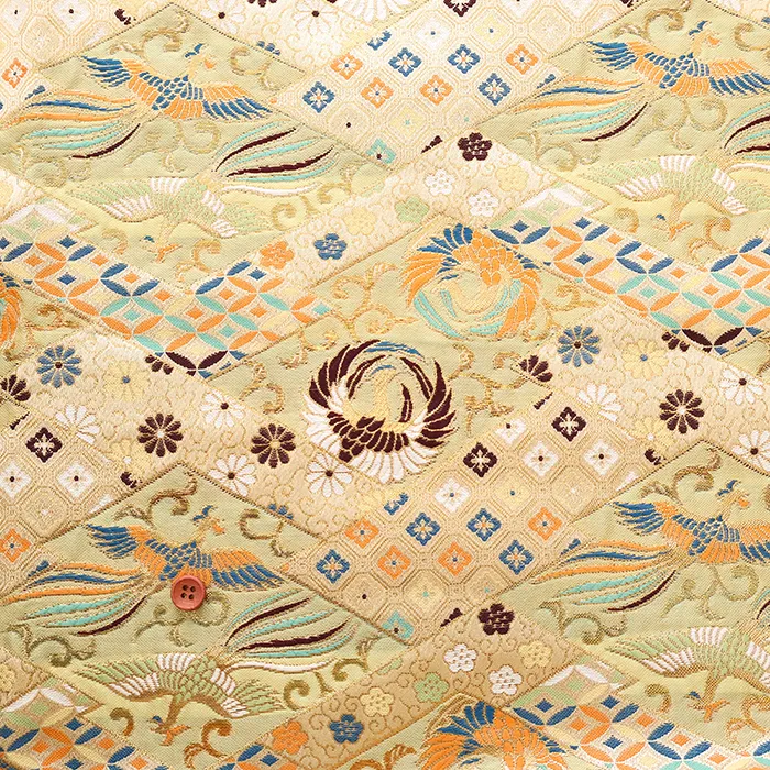 金襴　鳳凰と菱