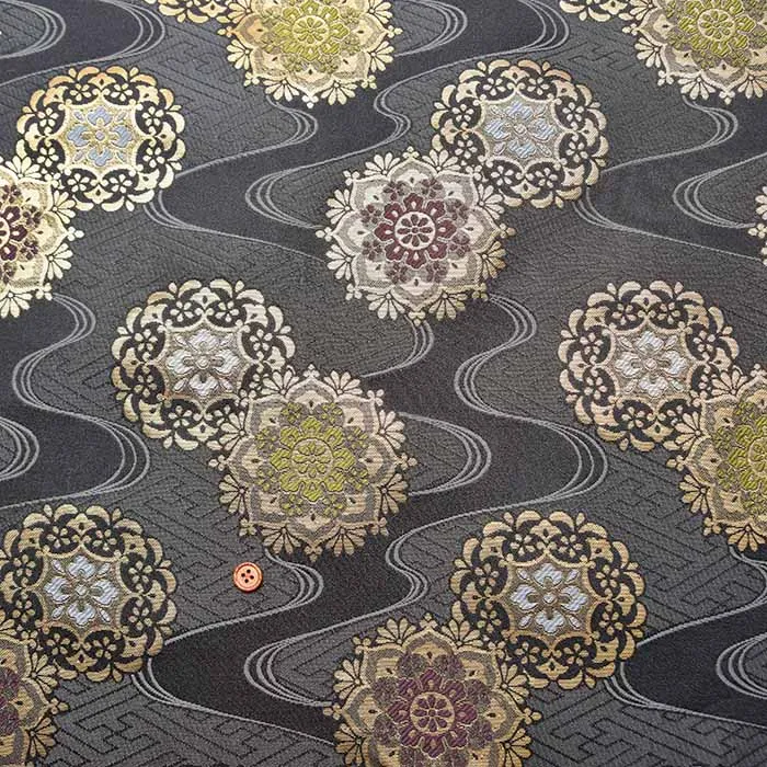 金襴　流水八弁花