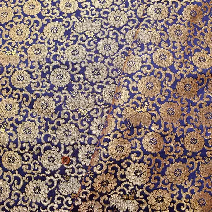 金襴　菊と唐草