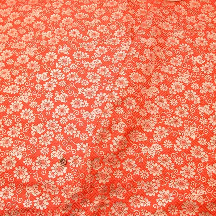 金襴　さや形と菊