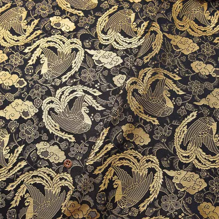 金襴　孔雀