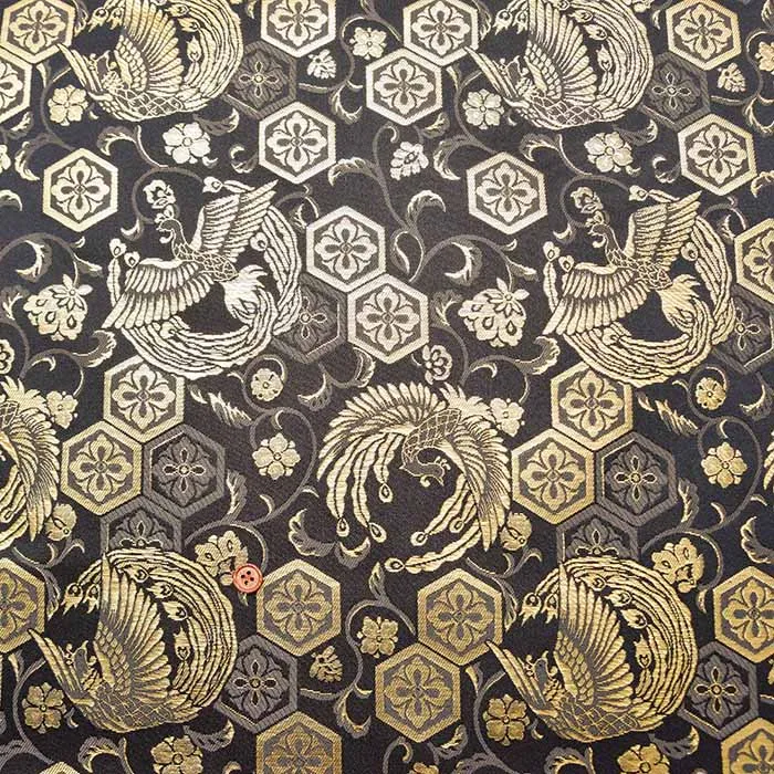 金襴　亀甲鳳凰