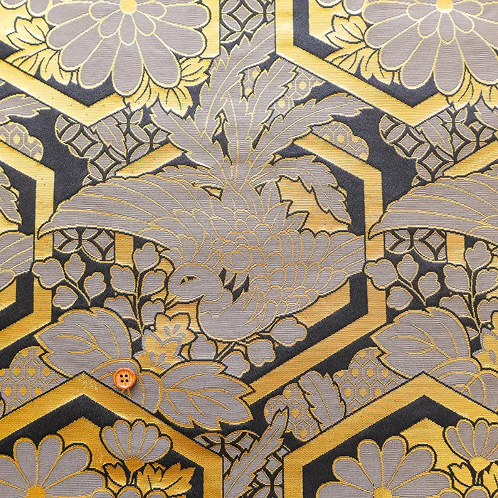金襴　鳳凰と亀甲