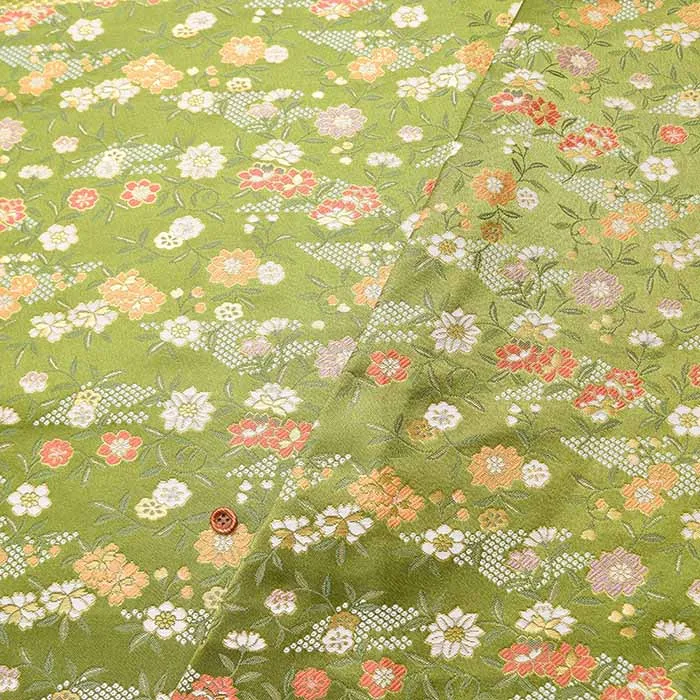 金襴　花と疋田