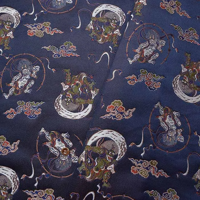 金襴　風神雷神