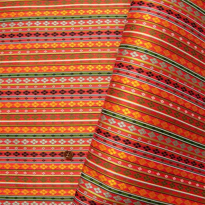 金襴　菱ボーダー