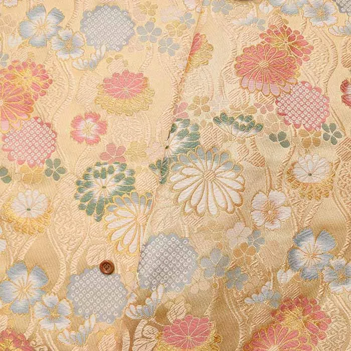 金襴　菊桜鹿の子