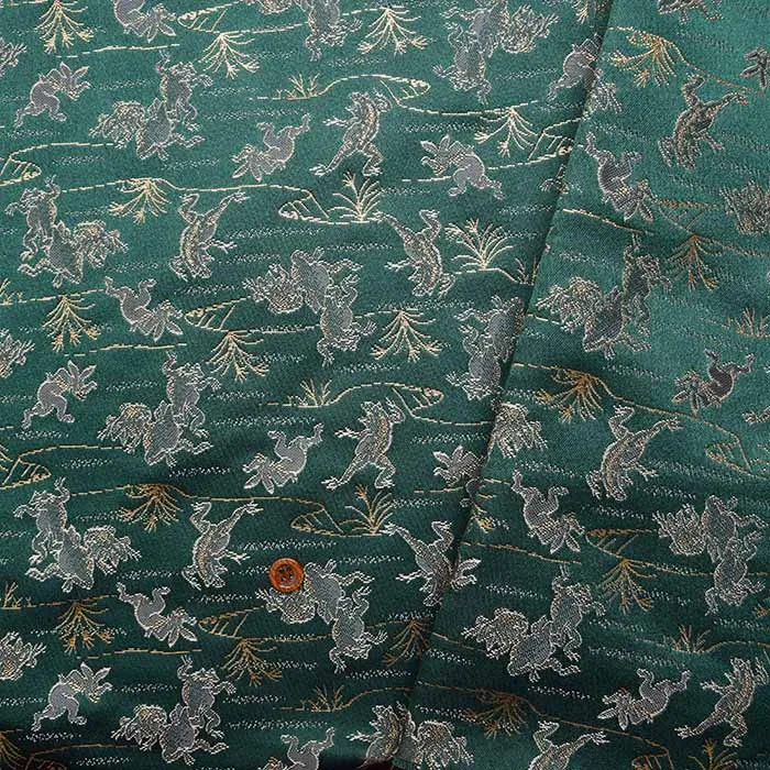 金襴　鳥獣戯画