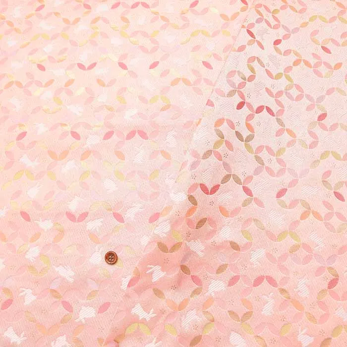 金襴　うさぎはっぱ