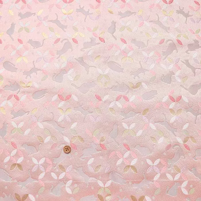 金襴　七宝ネコ