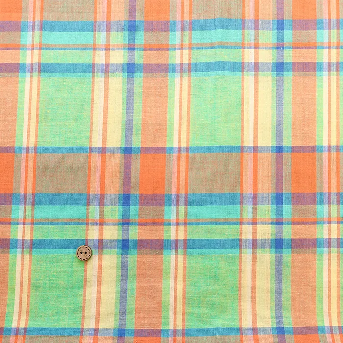 インド製　コットン先染マドラスチェック生地