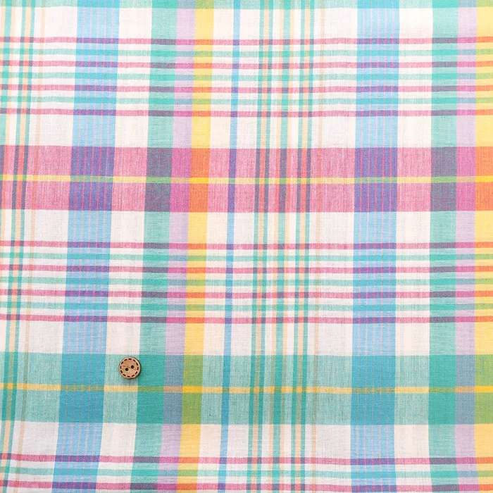 インド製　コットン先染マドラスチェック生地