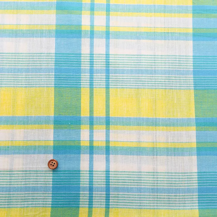 インド製　コットン先染マドラスチェック生地