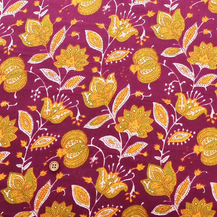 インド製　コットンエスニックマルチカラープリント生地