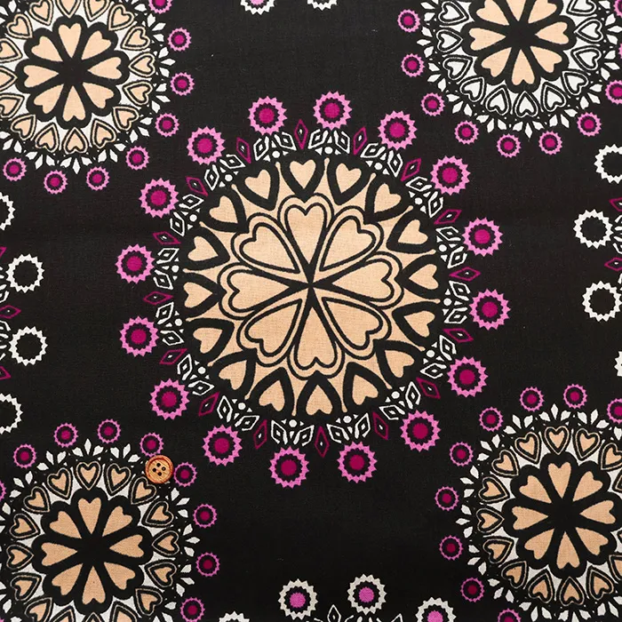 インド製　コットンアフリカンブロックプリント生地