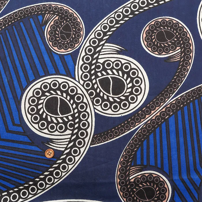 インド製　コットンアフリカンブロックプリント生地