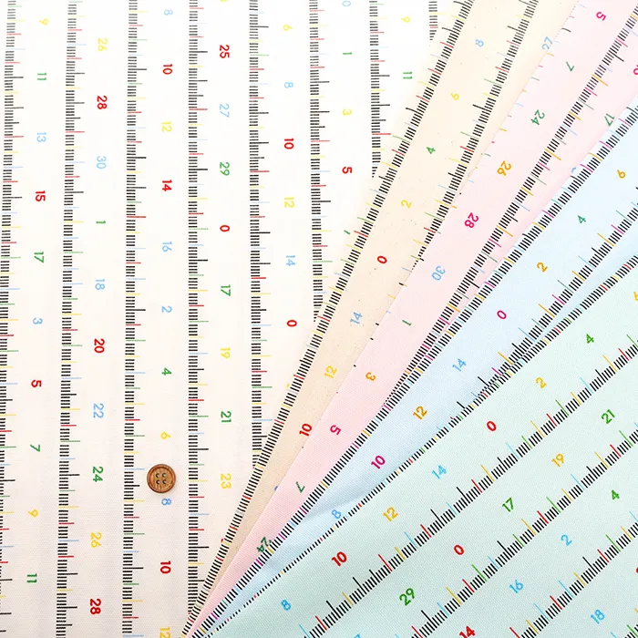 コットンオックスプリント生地　メジャー