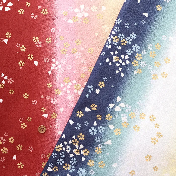 コットンスケアエンボスプリント生地　和柄