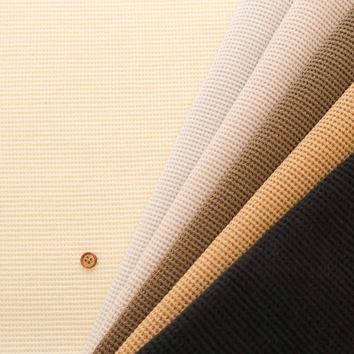 ウール混ミニワッフル生地　無地