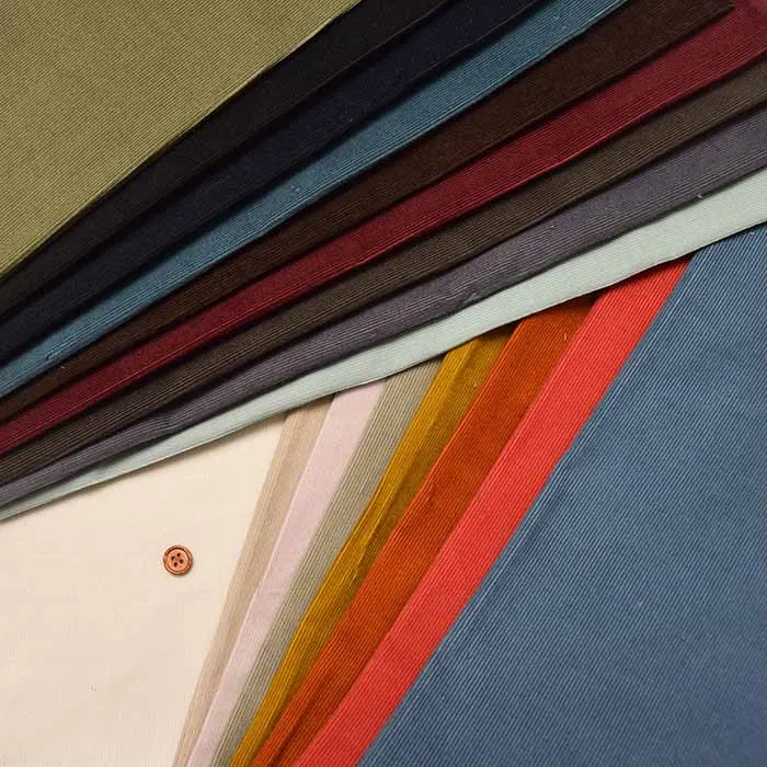 コットンシャツコール天生地　ナチュラルソフト加工　無地