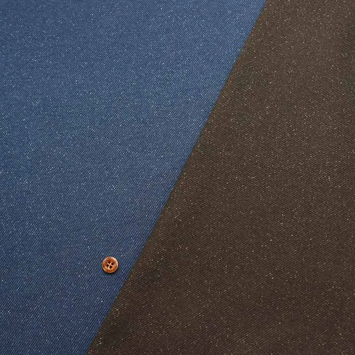 コットンデニム調スムースニット生地　無地