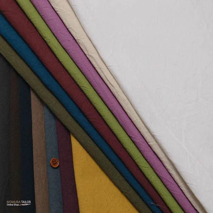 コットンリネンキャンバスハンドワッシャー無地