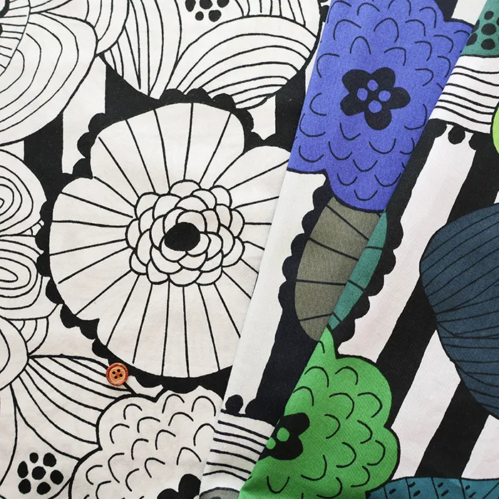 40サテンプリント生地　エアタンブラー加工　フラワー