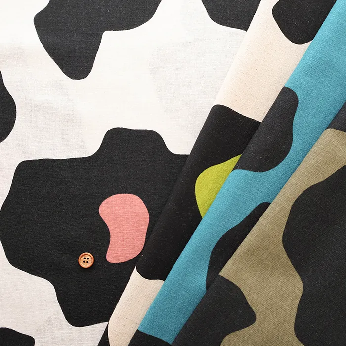 C/Lシーチングプリント生地　エアタンブラー加工　レオパード