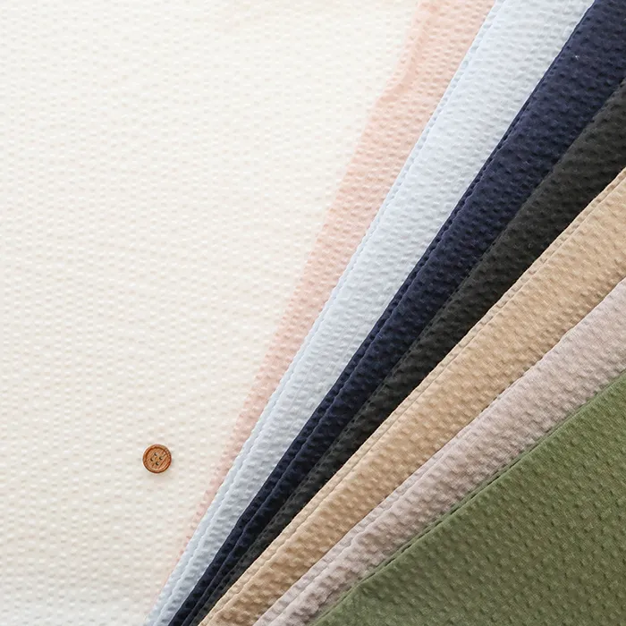 コットンリップル生地　無地