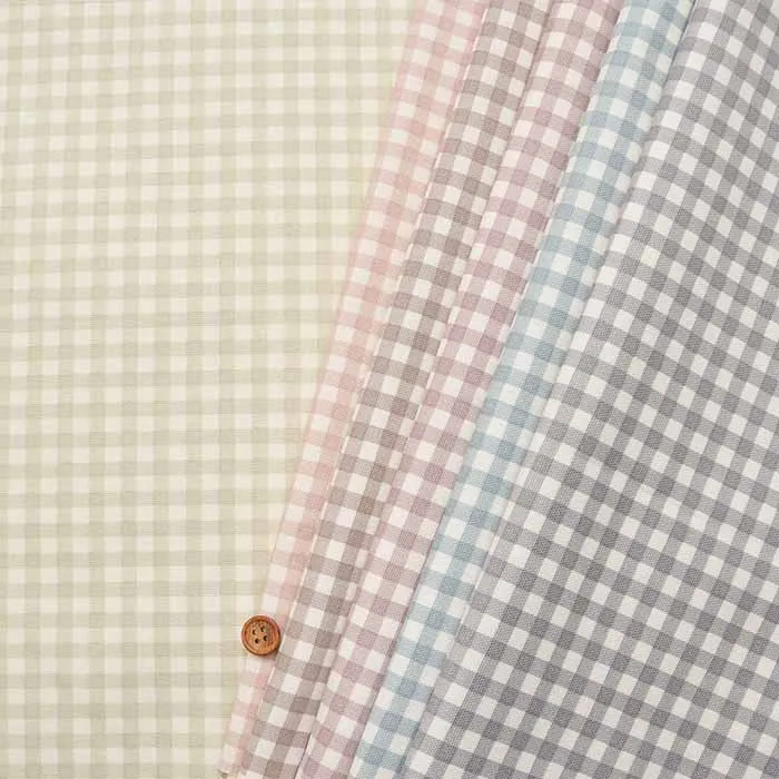 コットンオックスプリント生地　ギンガム