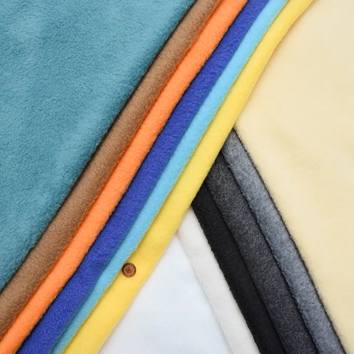 中国製　ポリエステルアンチピリングフリース生地　無地