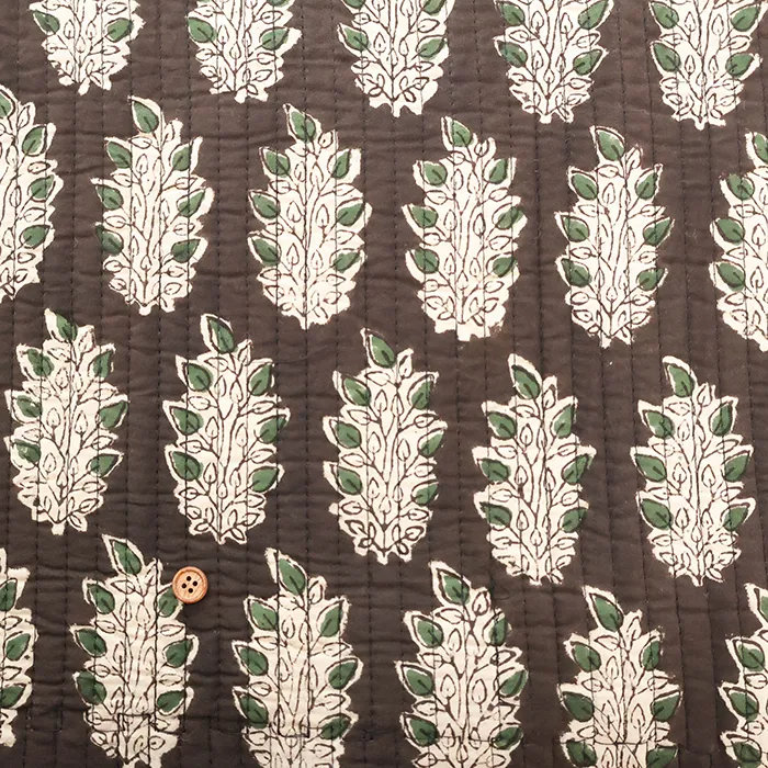 インド製　コットンブロックプリントキルト生地