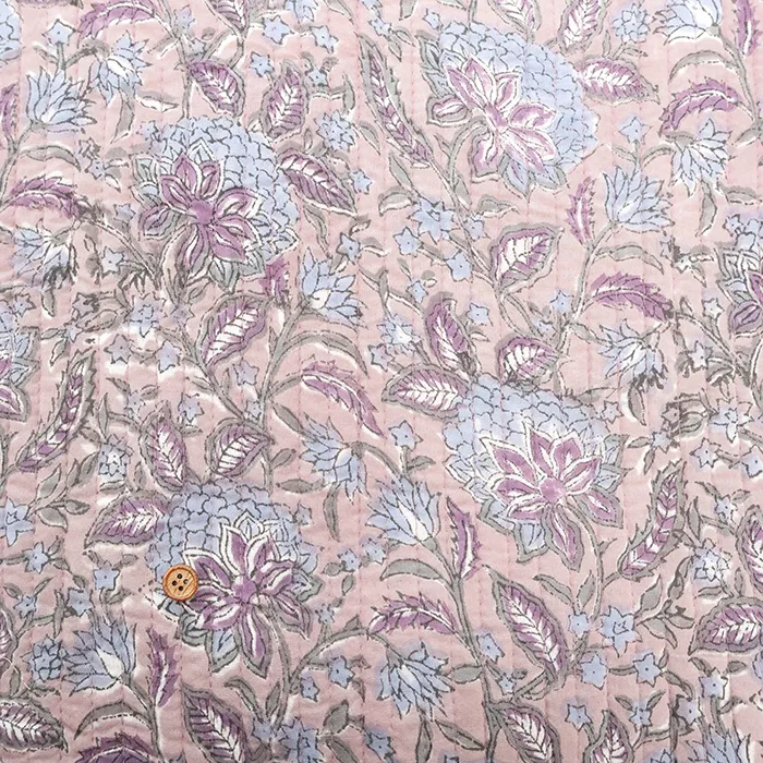 インド製　コットンブロックプリントキルト生地