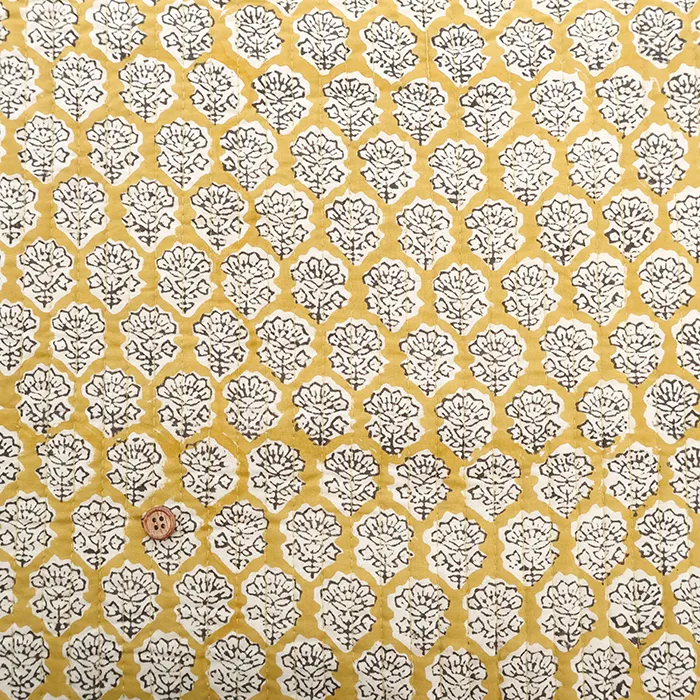 インド製　コットンブロックプリントキルト生地